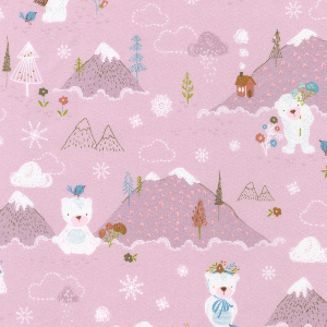 Robert Kaufman Flannel Fabric SRKF-21747-119 Mauve  from Winter Days Flannel